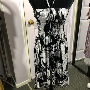 FC Tube Dress Black/white Hi-lo Size M-L